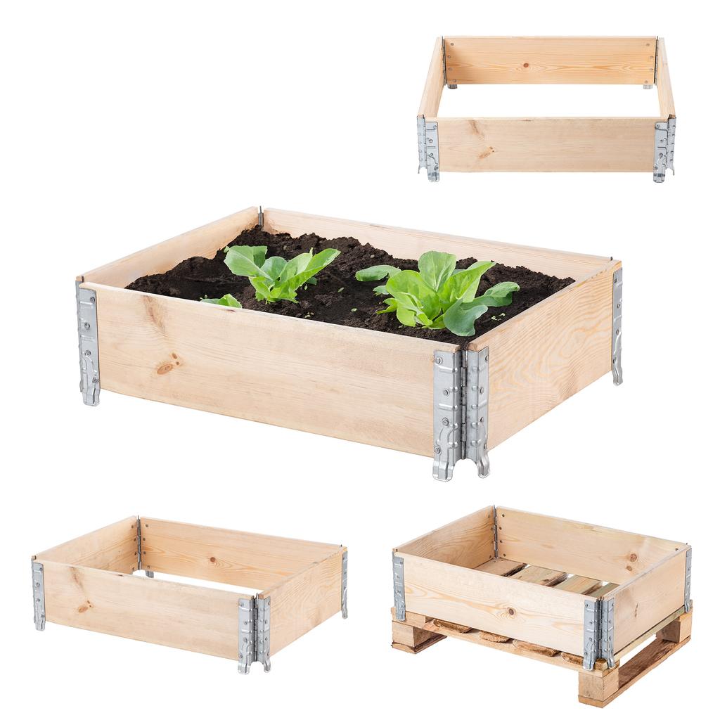 KADAX Paletový nástavec Dřevěný Kontejner na paletu Záhon Bylinková zahrádka