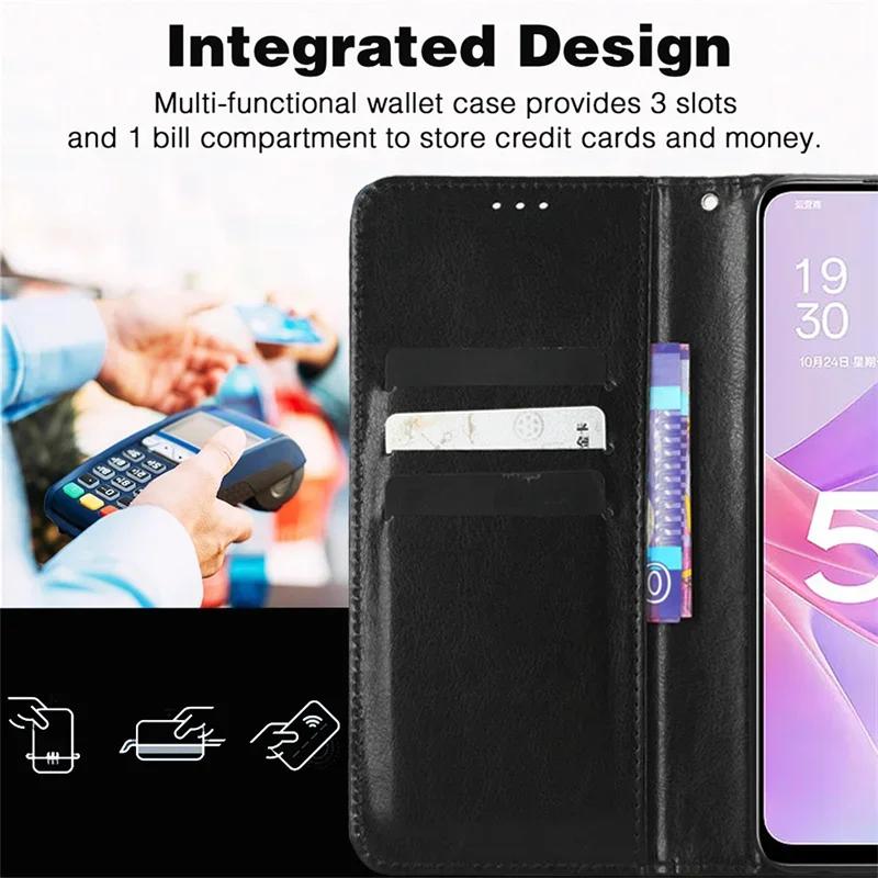 Funda Flip de Cuero Para OnePlus Nord CE 4 Lite Nord 4 3 5G N30 SE Funda Protectora Cartera Ranura para Tarjetas Soporte Coque Shell Fundas
