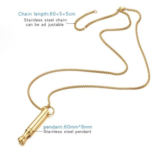 Halskette für achtsames Atmen, Halskette aus Titanstahl, Halskette zur Reduzierung von Angstzuständen, Halskette zur Linderung von Stress und Panik, Länge der Meditation, Halskette für inneren Frieden