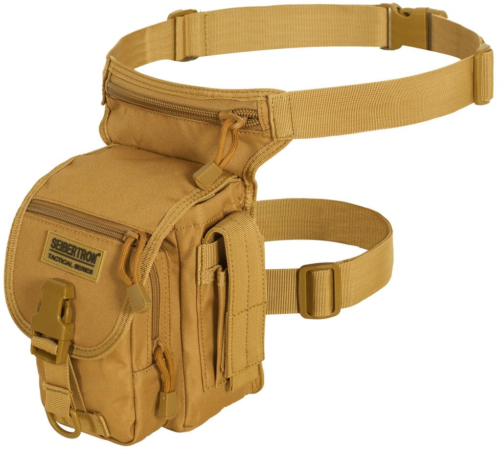 Seibertron Beintasche, Taktisch, Militärisch, Sport, Outdoor, Wasserdichte Arbeitstasche, Khaki