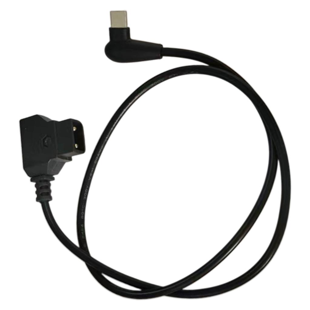Durable and Reliable DTAP to Type-C Power Cable Cord V-mount Battery Focus Following Power Supply Wire Line Black 50cm