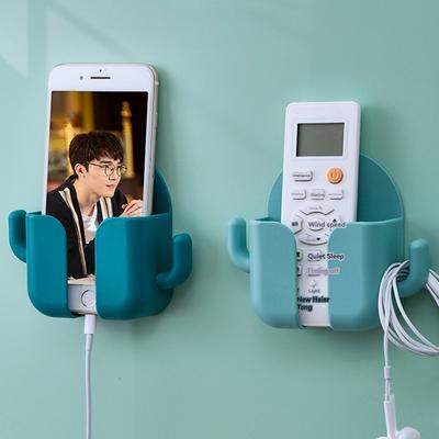 Wall Mounted Storage Box Household Living Room Conditioner Remote Control Bedside Phone Storage Holder Organizer Box Shelf