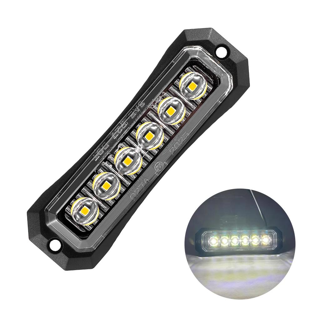 12v/24v Trailer Truck Side Marker Lights 2/4/6 LED Truck Grill Lights Position Lights Sealed Smoked Red LED Lights For Trucks