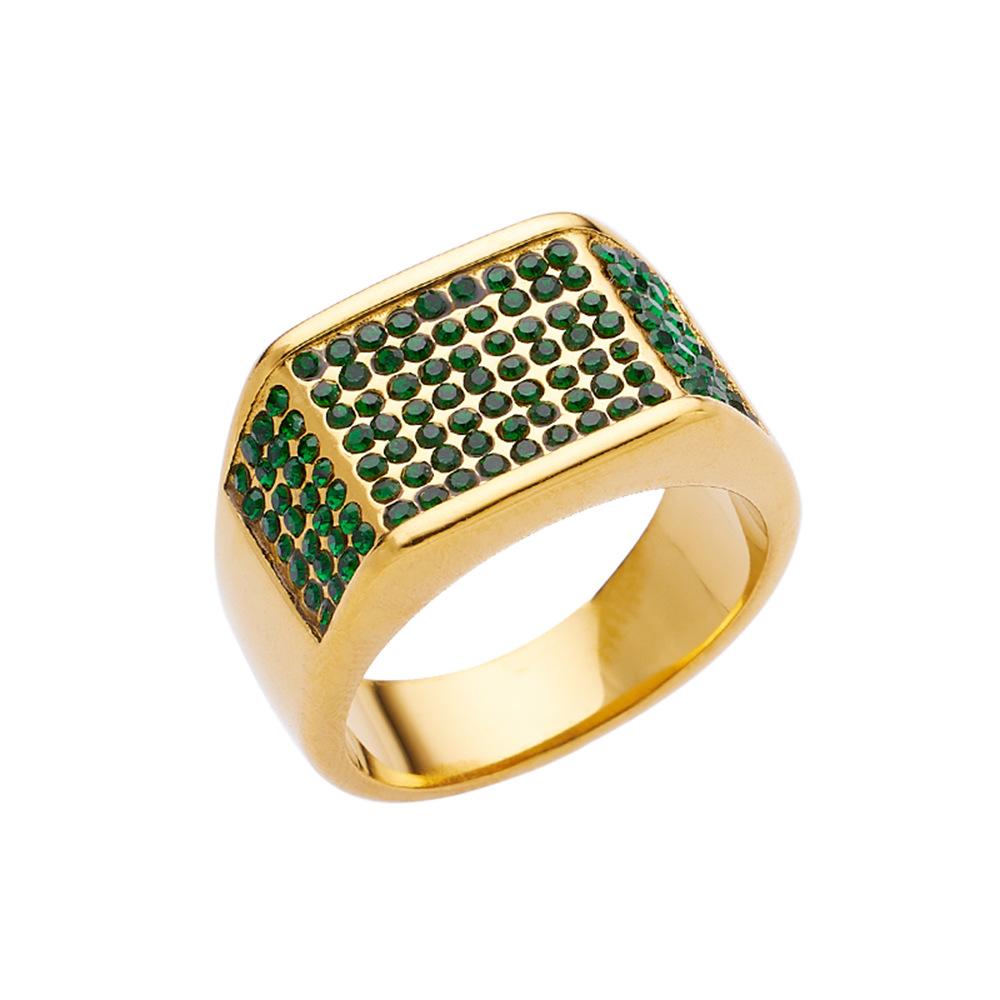 

Популярное мужское кольцо в стиле хип-хоп с инкрустацией из циркония для мужчин No. 12