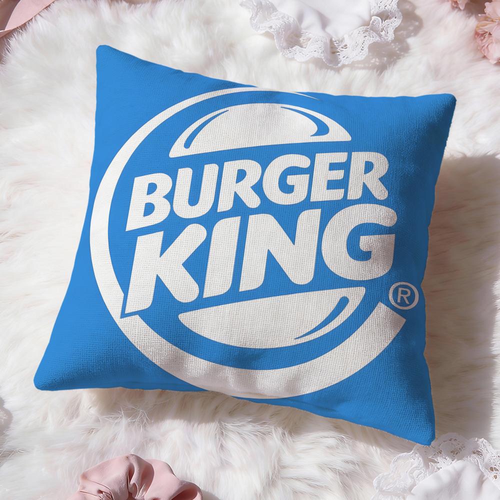 fashion b-Burger King Cushion Cover Premium Comfort Reversible Pillow Cove -Two in One Design for Any Room & Car Interior