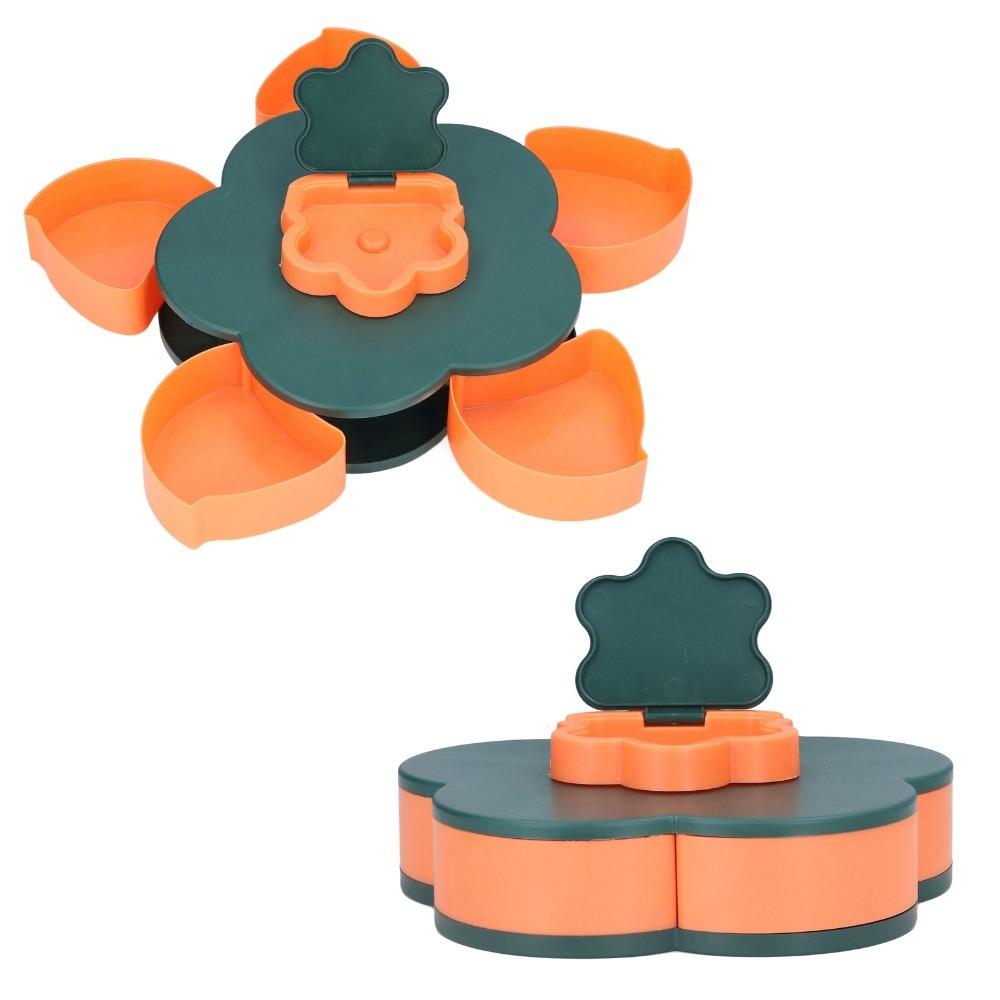Double Layer Rotating Fruit Plate Multi-layer Dry Fruit Box Elegant Storage Organizer Party Supply Single layer