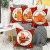 New Winter Christmas Gingerbread Man Printed Pillow Cover Sofa Home Decoration Cushion Cushion Cover