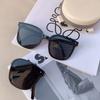 New Folding Sunglasses with Case Sun Glasses Vintage Women's Oval Sunglasses UV Resistant Sun Glasses Beach Casual Eyewear