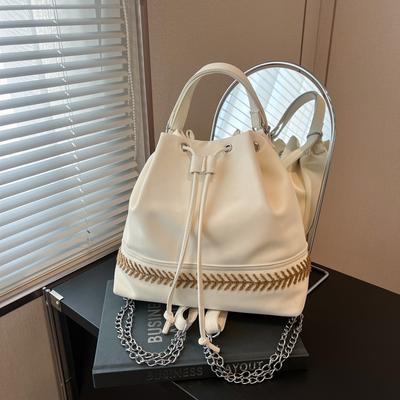 Borsa a catena da donna Borsa a secchiello con coulisse Borsa a spalla Zaino multifunzionale