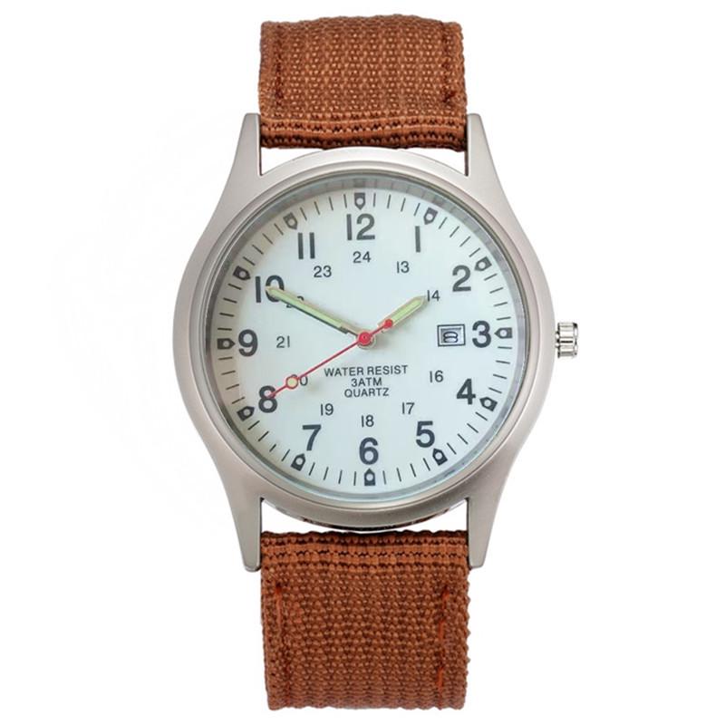 Men's Casual Nylon Band Quartz Sports Watch with Date Function