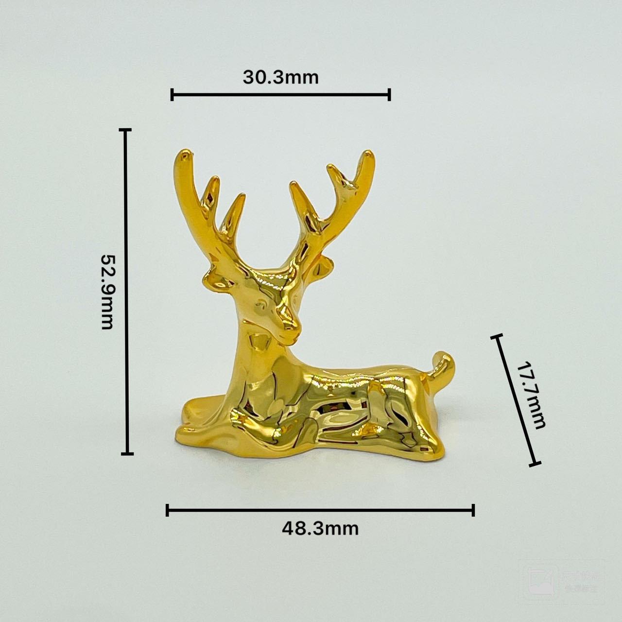 

Screw cup lid storage cover, golden plastic elk accessory handle, cup lid handle, home decoration, lying deer creative ornament