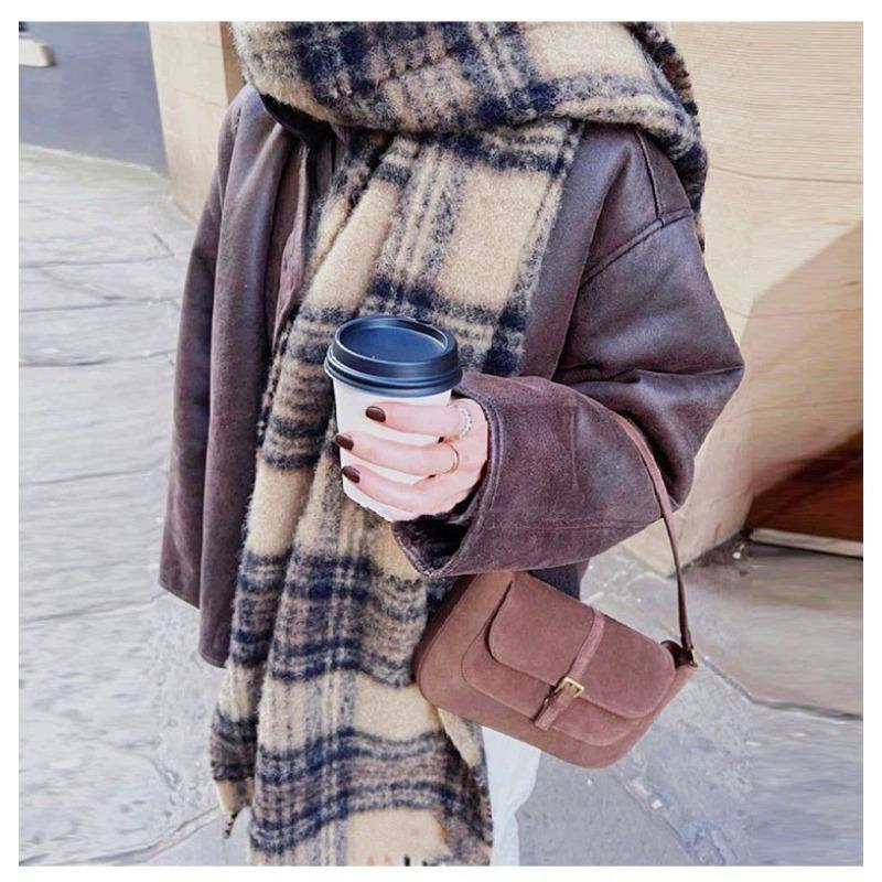Karierter Schal Damen Winter Verdickt Mohair Imitation Kaschmir Warmer Schal Stola Europäisch und Amerikanisch Vielseitig