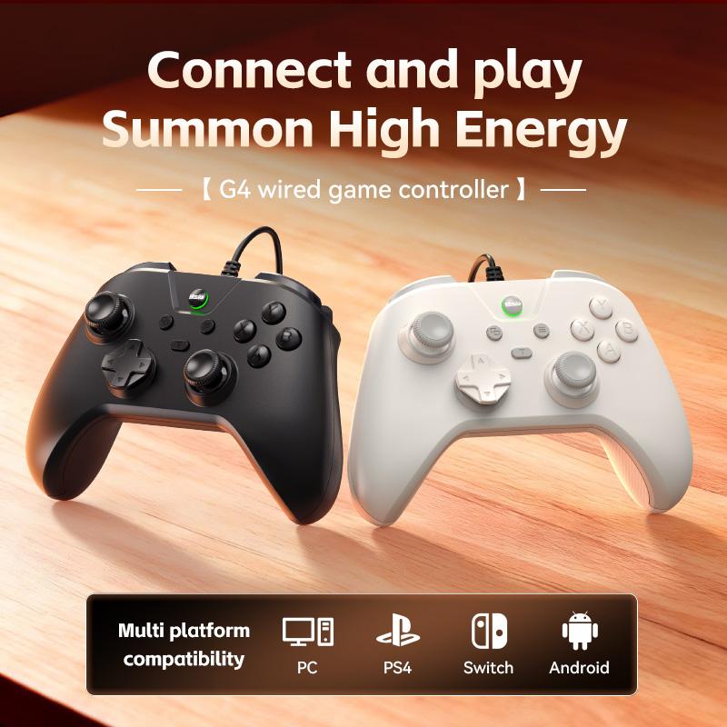 Wired PC Game Controller Compatible with PC/NS/NS2/Steam/PS4 Consoles Gaming Controller with Esports-Grade Button Response