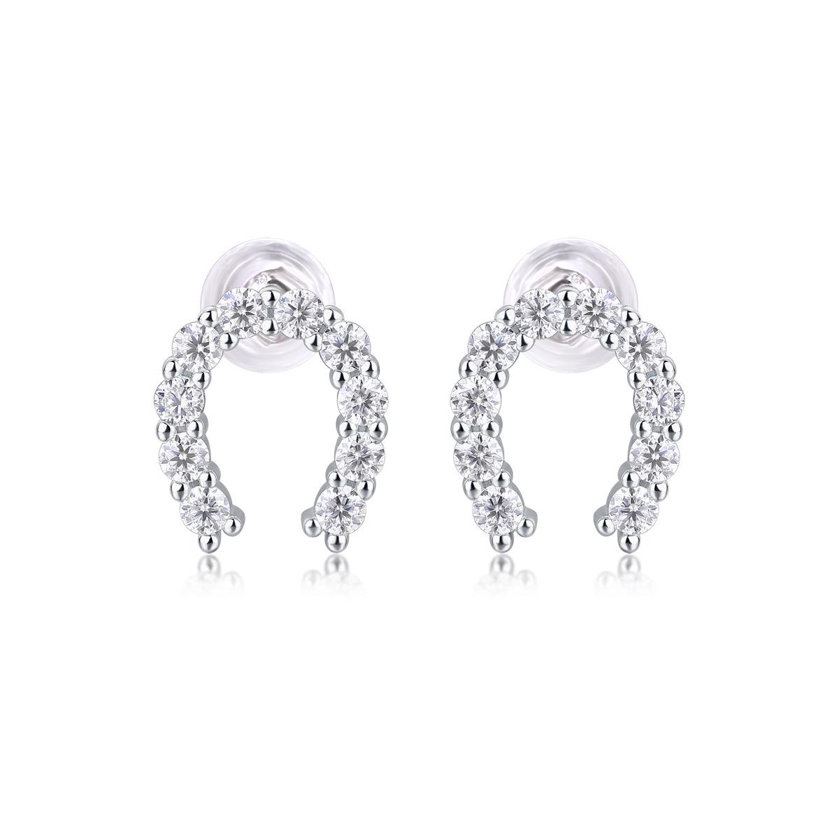 

Серьги «Счастье» из серебра 925 пробы, женские универсальные, легкие, роскошные высококачественные серьги с муассанитом