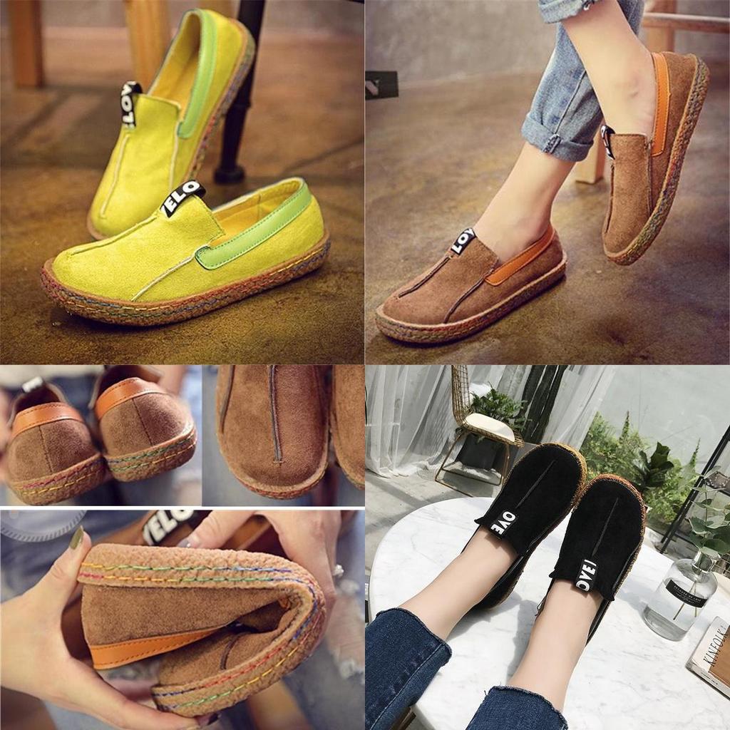 Suede Women Fashion Casual Flat Moccasin Comfy Loafer Shoes Big Size**