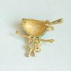 Enamel Colorful Bird Faux Brooch Bird Alloy Crystal Branch Lapel Pin Sweater