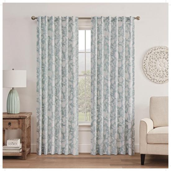 Premium Curtain Rod Brackets - 2 Pack Adjustable Wall Mounts, Curtain Rod Holders for 1 Inch Rod (Black)