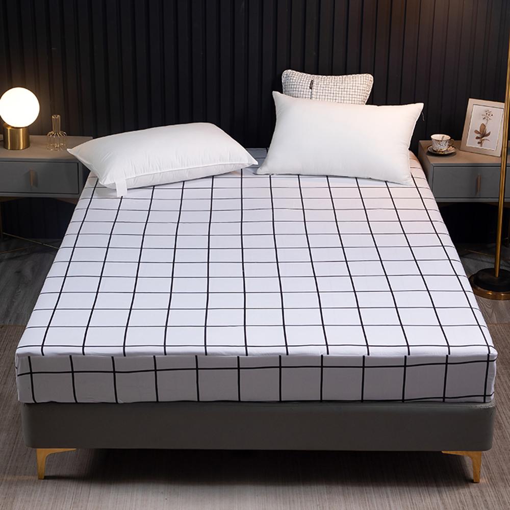Cartoon Print Mattress Protector Fitted Bed Sheet Bedding Mattress Cover Garterized Bedspread Mat Household  for Home