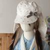 Sunscreen Silver Star Bowknot Cap Y2K Bunny Ears Berets Cap Detachable Rabbit Ears Hat  Girl