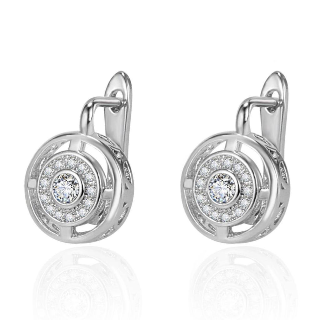 Vintage European & American Clock-Inspired Hollow Disc Earrings