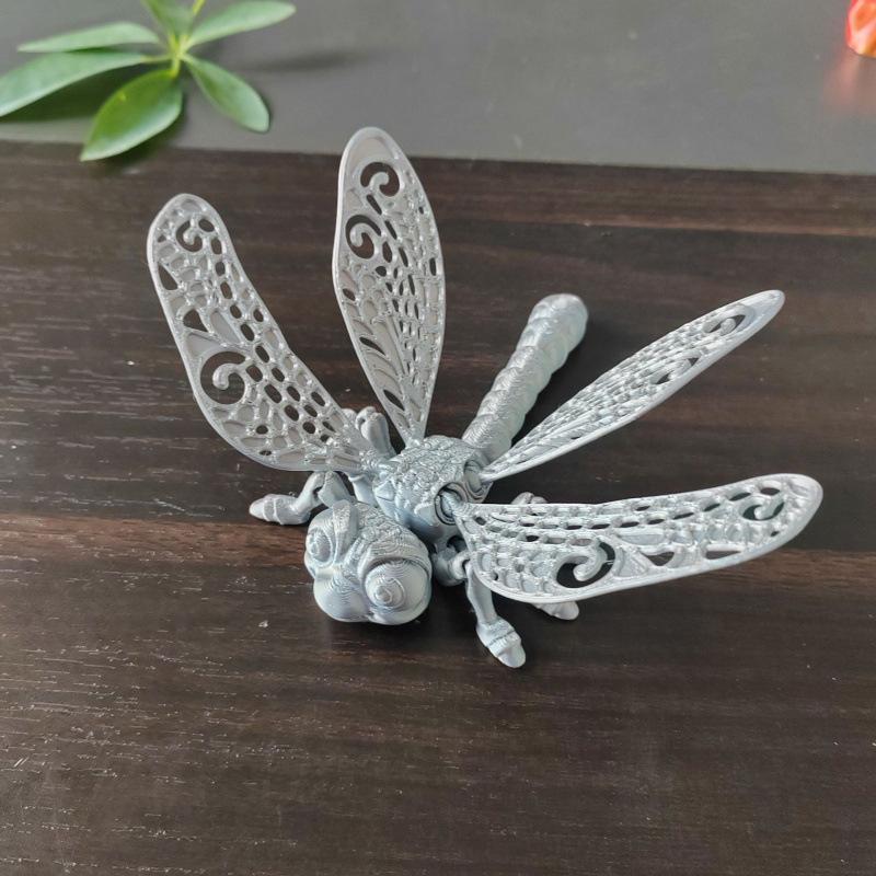 3D Printed Movable Dragonfly Bee Ornament - Trendy Decorative Cartoon Craft Gift Toy