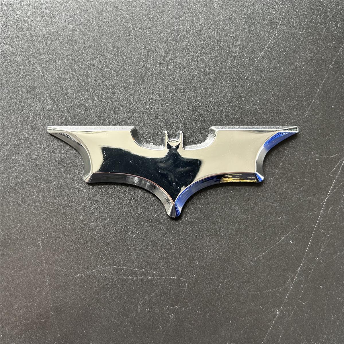 

3D Car Stickers Cool Metal Bat Auto Logo Car Styling Metal Bat Badge Emblem Tail Decal Motorcycle Car Accessories Automobiles серебряный