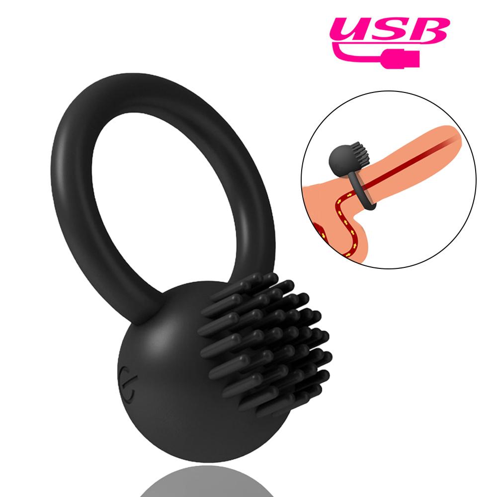 10 Frequency Vibrator Cockring Penis Cock Ring On for Man Delay Ejaculation Sex Toys for Men Couple Rings Penisring Toy for