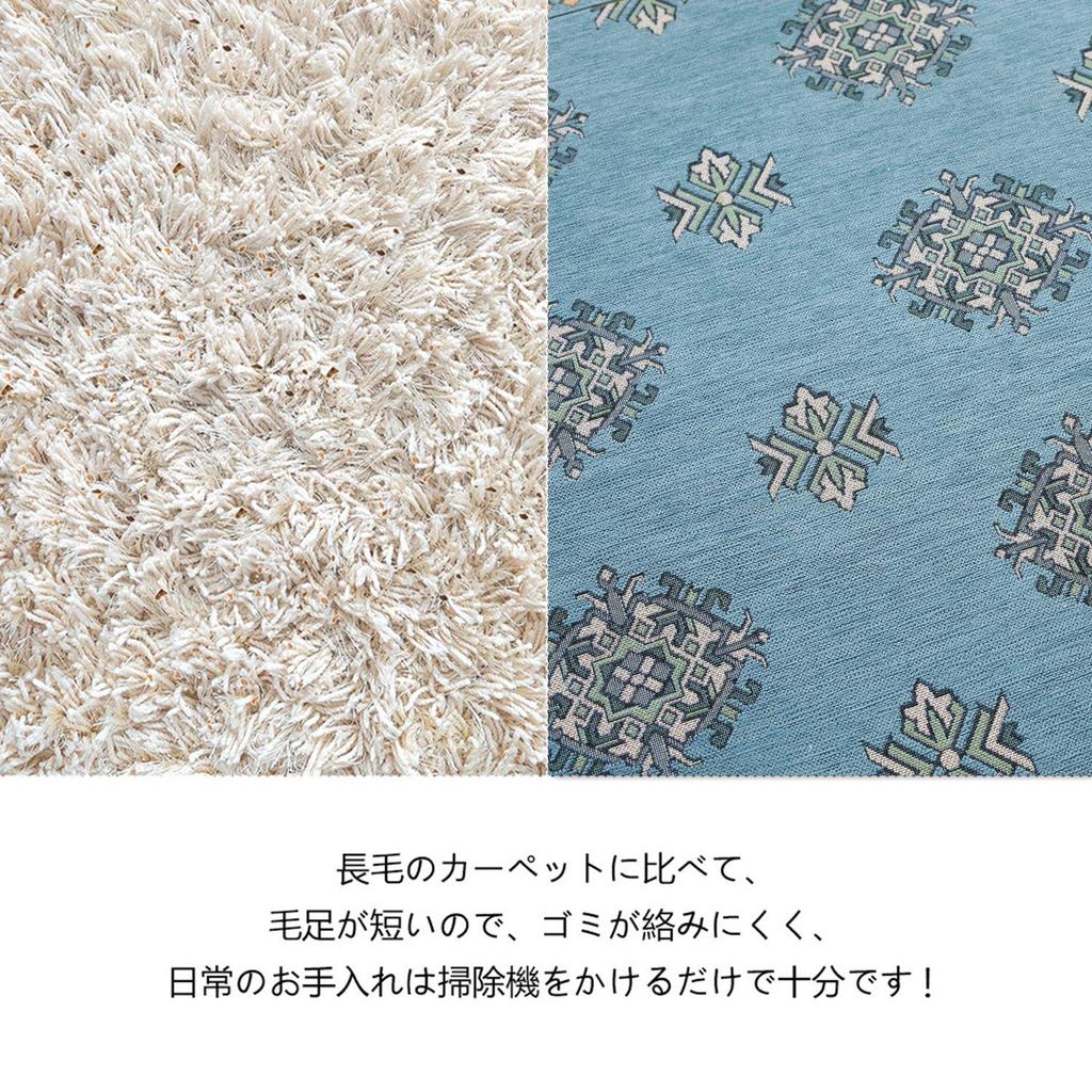 INSIMAN Washable Nordic Style Rug 200 x Stylish Gabbeh Gobelin Suitable for All Compatible with Underfloor and Easy to Clean Modern Blue - 250cm,