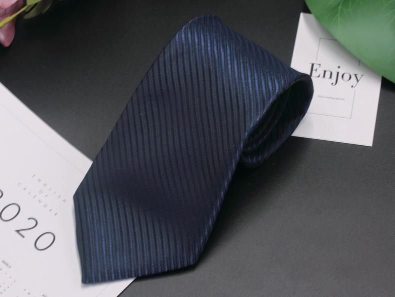 

Мужской 8 см профессиональный жаккардовый шелковый полиэстеровый полосатый деловой галстук ручной работы