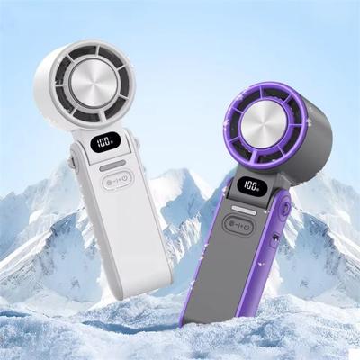 Mini ręczny wentylator turbo chłodzący, szybkie zimne powietrze, 3600 mAh, ładowany przez USB, wentylator zimny kompres, składany, przenośny, wentylator biurkowy
