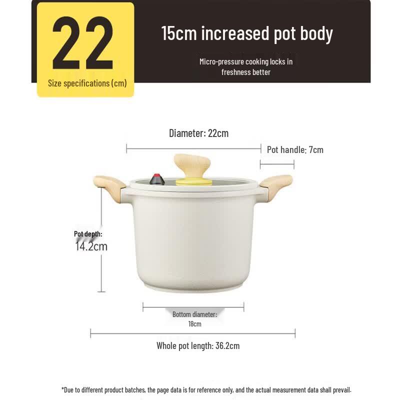 

COOKER KING 22cm Non-stick Micro-Pressure Soup & Stew Pot