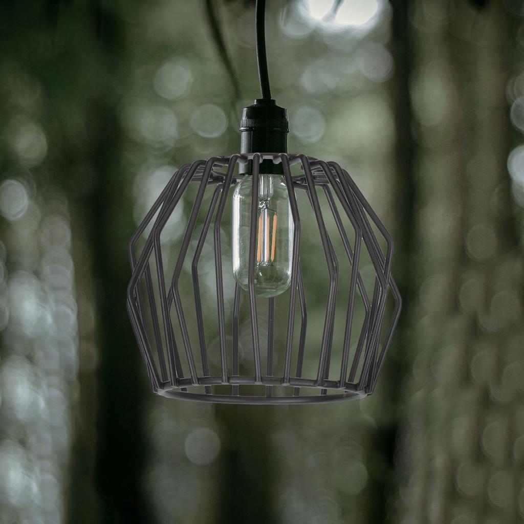 Small Lamp Shade Frame Wrought Iron Lampshade Light Bulb Black Pendant Hanging Ceiling Fan LED Bulbs