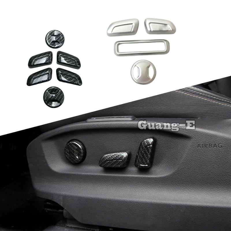 Car Styling Detector For Skoda Kodiaq 2017 2018     Seat Adjustment Knob Button Switch Trim Accessories 6pcs