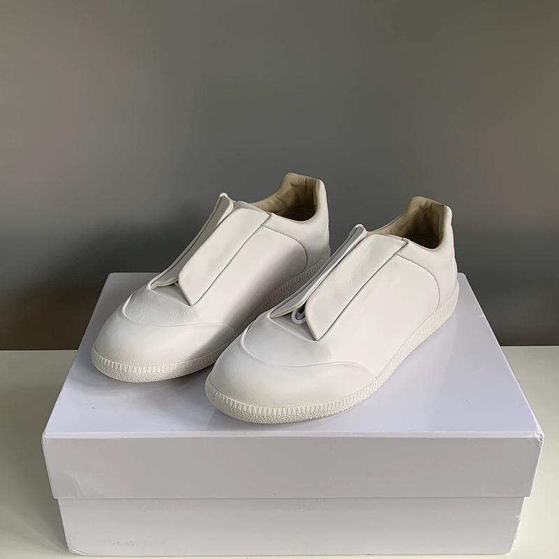 Unisex Buty Wysokie ze Skóry Naturalnej Męskie Sznurowane Buty do Chodzenia Płaskie Codzienne Buty Sportowe Zapięcie na Rzepy Buty na Kostkę Outdoor