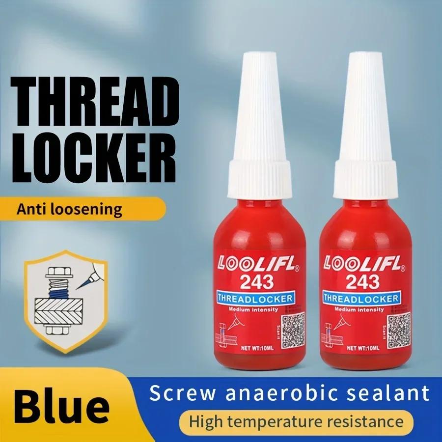 10/50ml Threadlocker Quick Drying Screw Locking Agent 243 Thread Lock Fluid Strong Anti-slip Thread Fastening Adhesive
