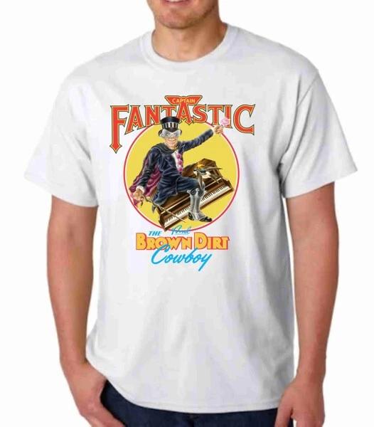 CAPTAIN FANTASTIC T-T-shirt ELTON JOHN Beautiful Graphics! Tee T-shirt S