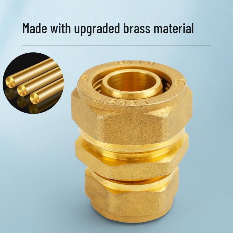 Aluminum-Plastic Pipe Ferrule Reducer Fitting, 1216-1620 for Solar and Floor Heating, Copper 2025