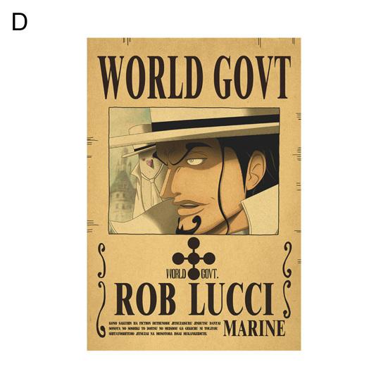 One Piece Poster Clear Printing Rectangle Decorative Japanese Anime Luffy Bounty Poster Bedroom Decor for Bar