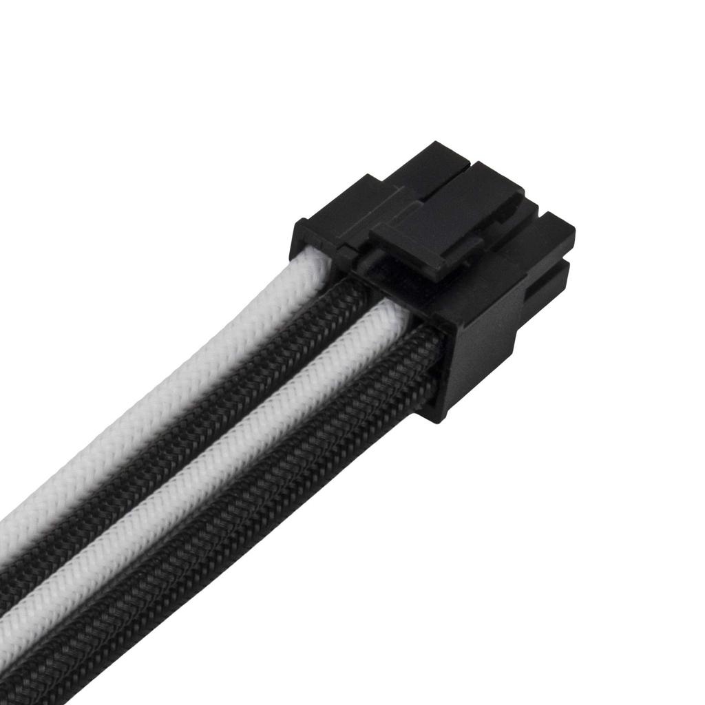 Silver Stone PSU Universal Extension Sleeve Modular Cable PCIE 6+2Pin SST-PP07E-PCIBW (Black + White)