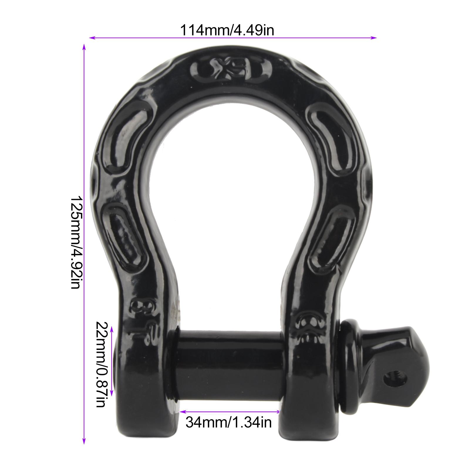 

D Shackle 8TCelsius17600lbs Load Capacity 32TCelsius70400lbs Breaking Strength 7Celsius8in Pin for Vehicle Recovery