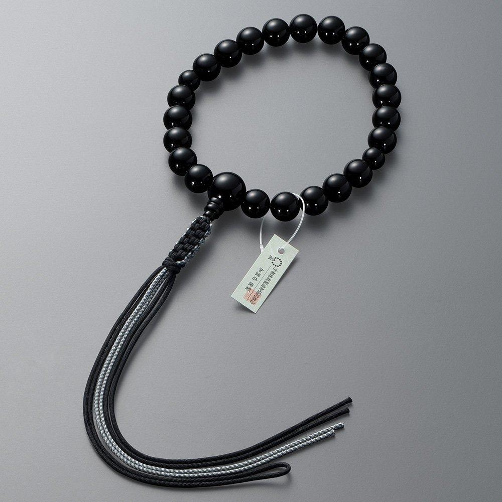 Buddhist altar store Takita Shoten Prayer beads Jodo Shinshu authentic prayer beads Black onyx 22 beads Pure silk string tassel Kyoto prayer Honren