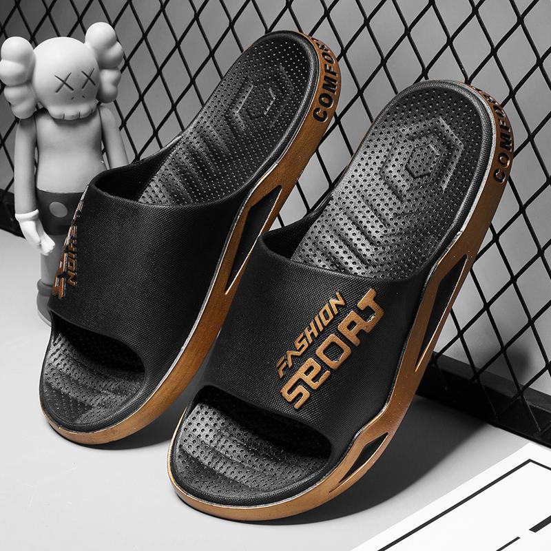 Fashion Men's Slippers PVC Soft Sole Non-slip Slides Casual Outdoor Beach Flip Flops Home Bathroom Couples Slippers New Sandal