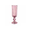 Flûtes à champagne en verre - Vivalto - Lot de 6 - Rayures roses - 160 ml - Multicolore - 12,5x18,5x19 cm