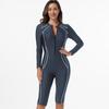 European and American Swimsuits Women's One-piece Long-sleeved Surf Suits New Boxer Wetsuits Conservative Swimsuits
