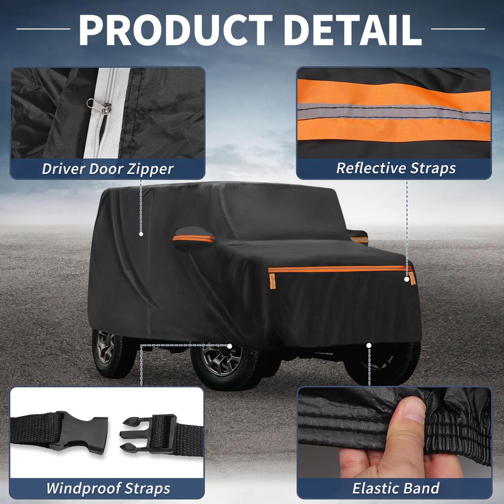 X AUTOHAUX Car Cover for Suzuki Jimny Sierra Specially Designed for the Suzuki Made with spunlace this new waterproof fabric with a construction