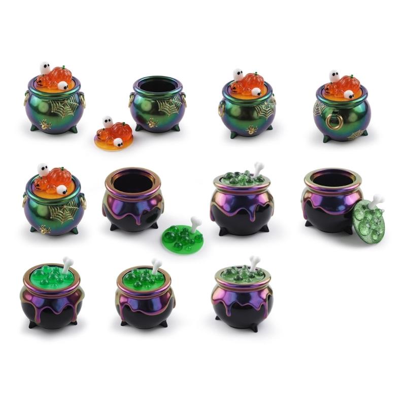 Halloween Craft Silicone Cauldron Mold Storage Box Molds for Resin Projects Decorations and Witch Party Accessories