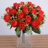 18 Heads Rose Bouquet Artificial Flower Wedding Rose Decor Silk Rose Bouquet Wedding Bride Holding Flowers