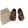 XSHX "Barn Style" London Style Children's Leather Shoes Spring and Autumn Velcro Retro Wide Last [Wenzhou Shoes]