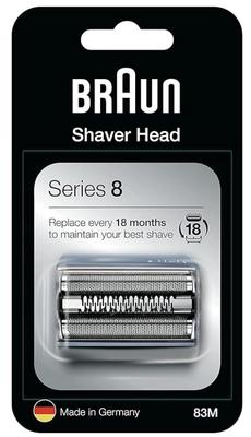 Braun Shaver Replacement Blade Series 8 Compatible 83M Version for Net Blade Inner Blade Integrated Cassette Silver (Overseas F/C83M) [Item]