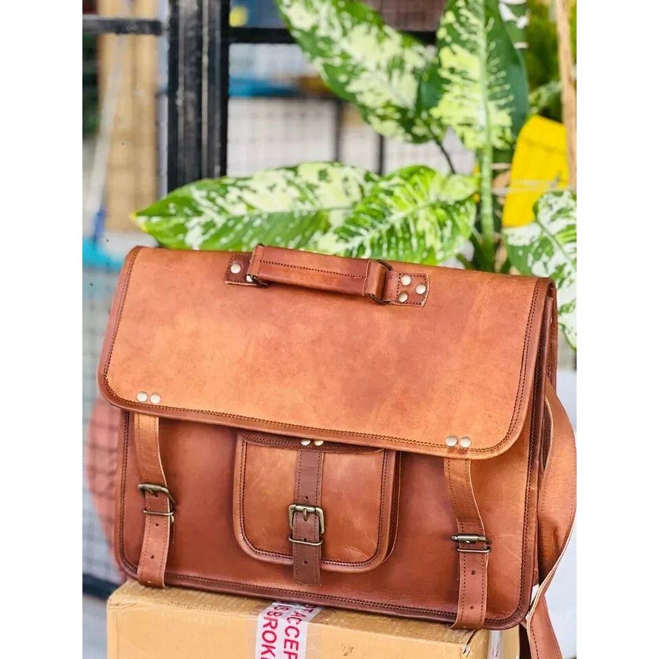 New Inspire Leather Messenger Bag Genuine Leather Laptop Satchel Bag Handmade